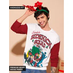 The Souled Store Sidekick Squad Printed Drop Shoulder Long Sleeve Pullover Sweatshirt-picture-32