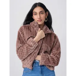 The Souled Store Solid Dusky Rose Jacket-picture-11