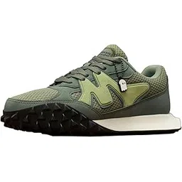 the souled store Souled: Outlast Men and Boys Low Top Sneakers | Olive Green & Grey Retro Trainer with Breathable Mesh, EVA Midsole & Durable Outsole-picture-10