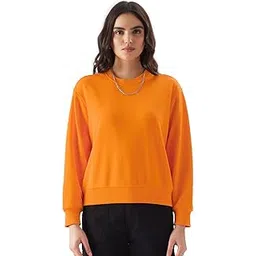 the souled store The Souled StoreBlazing Orange SweatshirtWomen Sweatshirts-picture-38