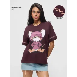 The Souled Store Tom & Jerry Cool Jerry Women Oversized T-Shirt-picture-11
