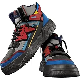 the souled store Transformers: Men and Boys Color Block Lace Up High Top Sneakers-picture-51