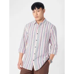 The Souled Store White Cotton Regular Fit Striped Shirt-picture-45