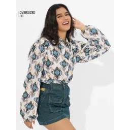 The Souled Store White Loose Print Shirts-picture-44