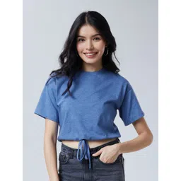 The Souled Store Women Blue Solid T-shirt-picture-11