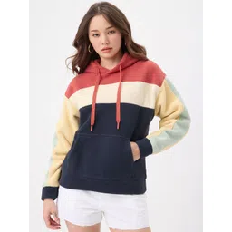 The Souled Store Women Colourblocked Hooded Sweatshirt-picture-28