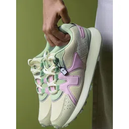 The Souled Store Women Gelato Pistachio Suede Lace-Ups Sneakers-picture-42