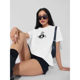 The Souled Store Women Kung Fu Panda Graphic Printed Round Neck Relaxed Fit T-shirt-picture-30