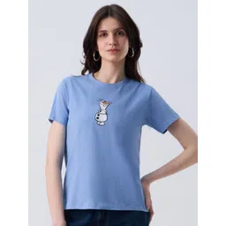 The Souled Store Women Printed Round Neck Short Sleeves T-shirt-picture-28