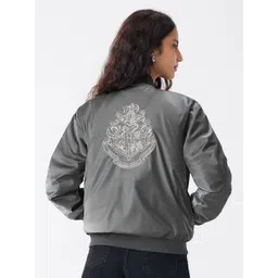 The Souled Store Women Typography Lightweight Puffer Jacket with Embroidered-picture-19