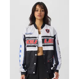 The Souled Store Women Typography Lightweight Varsity Jacket-picture-34