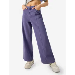 The Souled Store Women Wide Leg Stretchable Jeans-picture-39