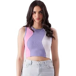 the souled store Women's Cotton Solid Slim Fit T-Shirt-picture-15