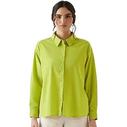 the souled store Women's Solid Oversized Fit Shirt-picture-33