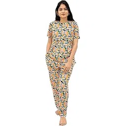 the starmom Women's Zipless Hosiery Cotton Printed Maternity & Feeding Night Suit Set of Top & Pajama Set | Pre & Post Pregnancy Nursing Night Dress-picture-25