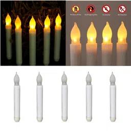 The Style Sutra 5pcs 165mm Tall Battery Operated LED Candle Flameless Candle for Party Decor|Home & Garden | Home Decor| Candles image 2