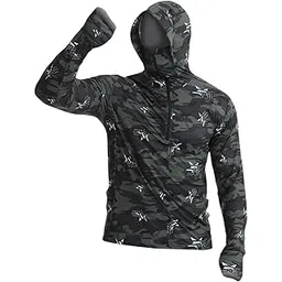 the style sutra THE STYLE SUTRA® Men Sun Protection Hoodie Shirt Rash Guard for Men for Outdoor Hiking Riding L | Shirts & Tops-picture-34