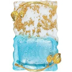 THE STYLE SUTRA® Resin Nail Art Palette Nail Painting Makeup Palette for Wedding Home Artist blue | Nail Decorations | Nail Art Kits | Manicure Accessories-image-13