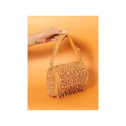 THE TAN CLAN Gold Embellished Clutch with Detachable Handle-picture-34