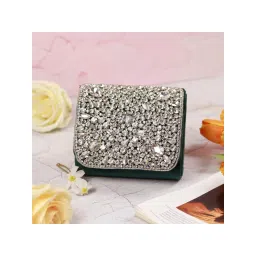 THE TAN CLAN Green Embellished Clutch Bag with Detachable Handle-picture-14