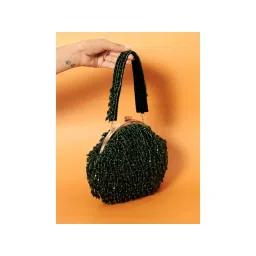 THE TAN CLAN Green Embellished Clutch with Detachable Handle-picture-15