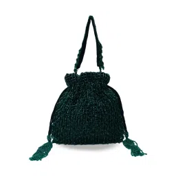 THE TAN CLAN Green Rosa Potli Bag image 3