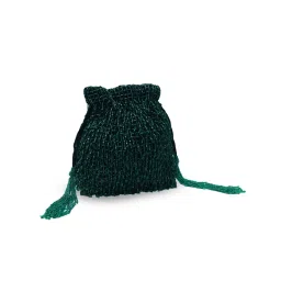 THE TAN CLAN Green Rosa Potli Bag image 5