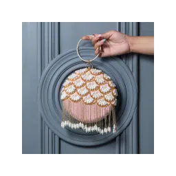 THE TAN CLAN Irsa Hand Embroidered Clutch with Tassles-picture-19