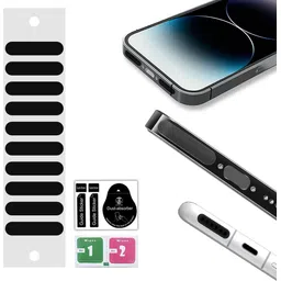 The thrift Store Mobile Speaker Mic Piece Dust Protector Net Stickers for Android,Tablets,iPhone Audio Jack Black Anti-dust Plug-picture-30