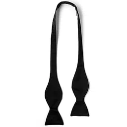 the tie hub Black Microfiber Self tie Bow Tie For Men-picture-12
