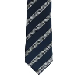 The Tie Hub Blue & Grey Striped Broad Tie-image-25