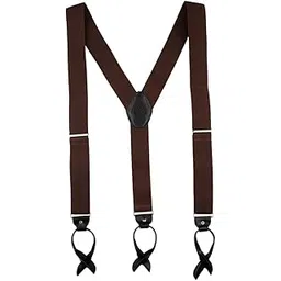 the tie hub Gentry Brown with Black Y-Back Button Elasticated Suspender for Men Product Description:-picture-50