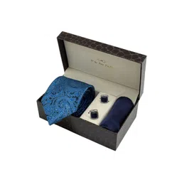 The Tie Hub Men Accessory Gift Set Of Paisley Necktie With Cufflinks & Pocket Square-picture-16
