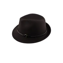 The Tie Hub Men Black Fedora Hat-picture-28