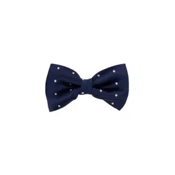 The Tie Hub Men Blue & White Printed Bow Tie-picture-10