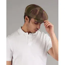 the tie hub Men Checked Paneled Flat Cap-picture-24