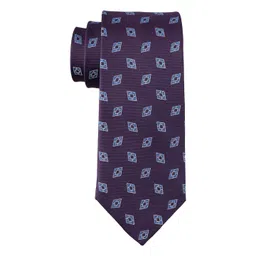 The Tie Hub Men Geometric Printed Pure Silk Broad Tie-picture-16