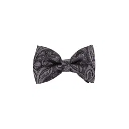 The Tie Hub Men Grey & Black Printed Bow Tie-picture-22