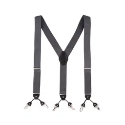 The Tie Hub Men Grey & Black Suspender-picture-11