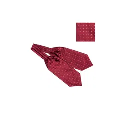 The Tie Hub Men Maroon Polka Dotted Formal Accessory Gift Set-picture-29