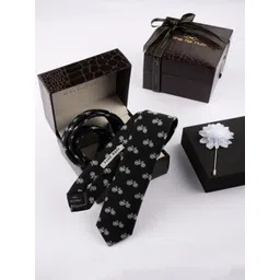 The Tie Hub Men Necktie with Flower Lapel Pin-picture-18