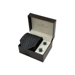 The Tie Hub Men Pack Of 2 Geometric Necktie With Cufflinks Accessory Gift Set-picture-28