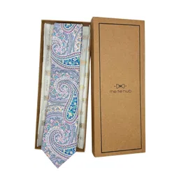 The Tie Hub Men Paisley Printed Skinny Tie-picture-25