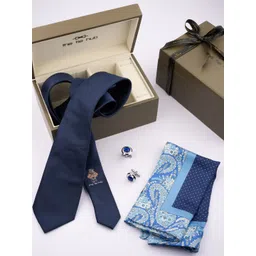 The Tie Hub Men Printed Necktie With Pocket Square & Cufflink Set-picture-11