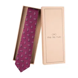 The Tie Hub Men Printed Silk Broad Tie-picture-33