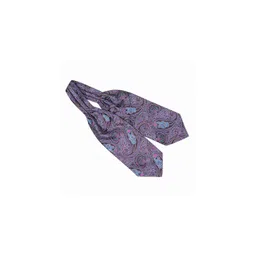 The Tie Hub Men Purple & Blue Woven Design Cravat-picture-28