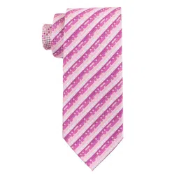 The Tie Hub Men Purple & Pink Striped Broad Tie-picture-26
