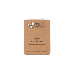 The Tie Hub Men Set Of 3 Silver-Plated Accessory Gift Set-picture-24