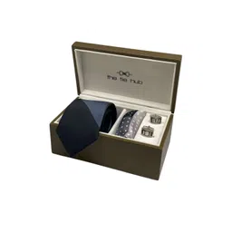 The Tie Hub Men Silk Necktie with Pocket Square and MOP Cufflink Gift Set-picture-19