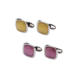 The Tie Hub Men Stones Studded Square Cufflinks-picture-21